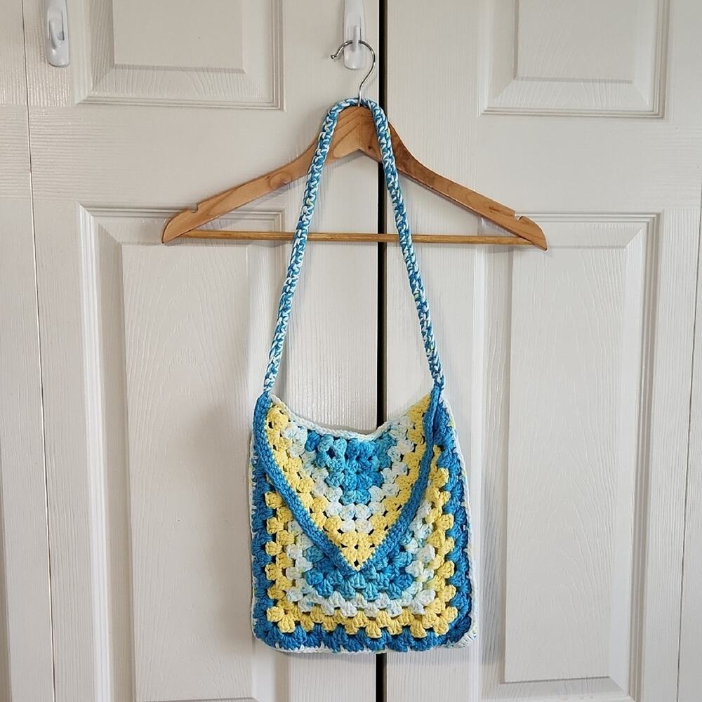Handmade Crochet Bag/Purse Multi-Colored Shoulder/Crossbosy Hippie Boho Colorful